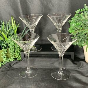 Set of 4 Vintage“Windblown” by Seneca Champagne / sherbet glasses